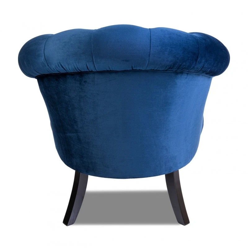 Фотьойл Честърфийлд Людовик, синьо кадифе